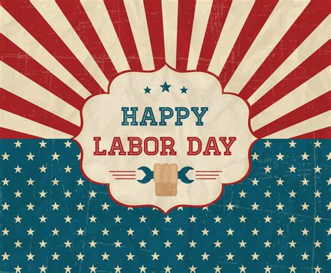 Happy Labor Day Retro Poster Vector Art & Graphics | freevector.com