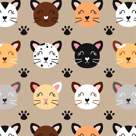 Download Cute Kittens With Black Paw Print Design Wallpaper | Wallpapers.com