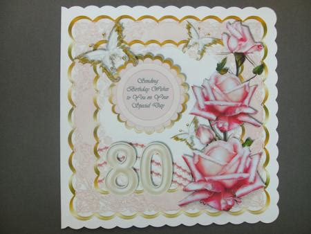 80th Birthday Roses & Pearls - CUP388516_1072 | Craftsuprint