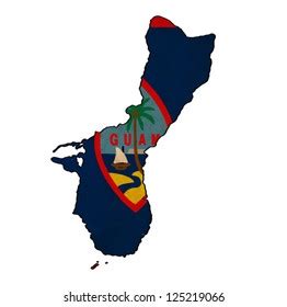 Guam Map On Guam Flag Drawing Stock Illustration 125219066 | Shutterstock