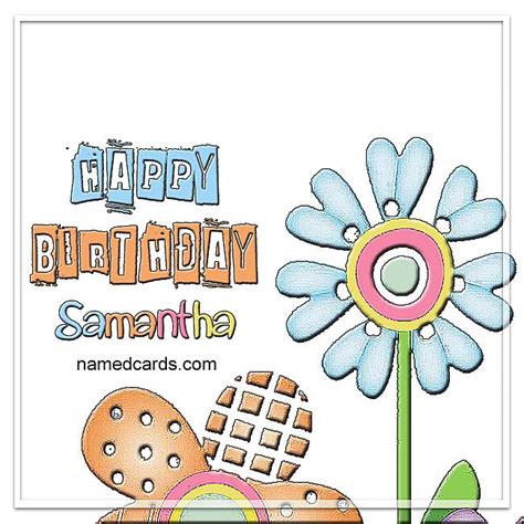 Happy Birthday Samantha Card For Facebook | namedcards.com #Samantha #HappyBirthd ...