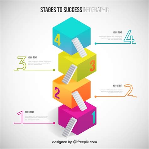 Stages to success infographic Vector | Free Download