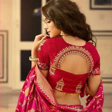 20 Latest Stylish Saree Blouse Back Neck Designs 2020 - Buy lehenga ...