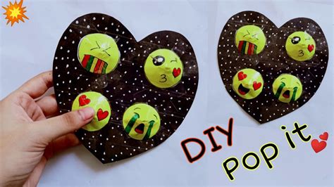 Origami Paper Crafts | DIY Pop It Emoji fidget toys | Push Pop Bubble | How To Make Tutorial ...