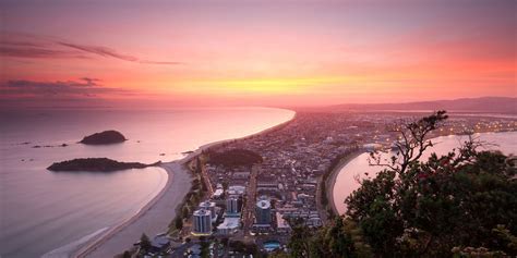 Mt Maunganui Pink Sunrise - NZ Landscape Prints for Sale