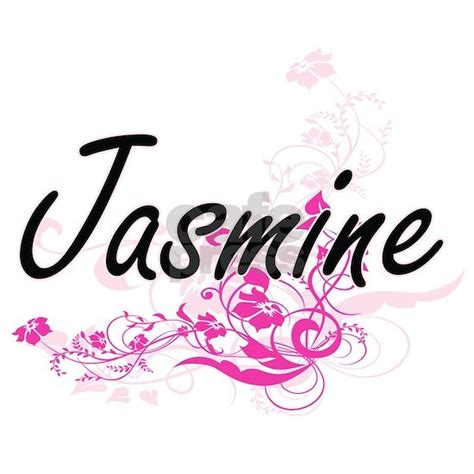 Jasmine Artistic Name Design with Flowers 11 oz Ceramic Mug Jasmine ...