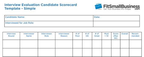 Free Interview Evaluation Forms & Scorecard Templates (2023)