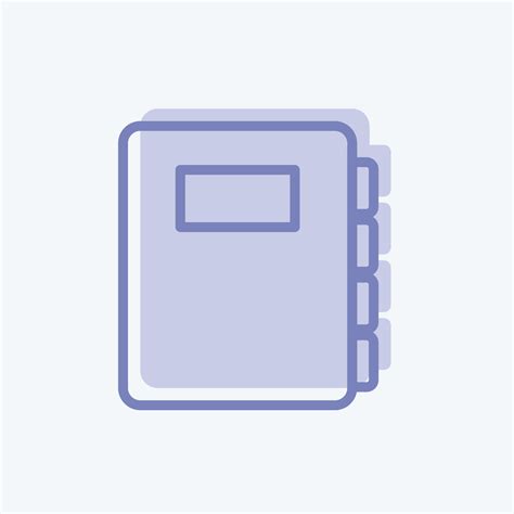 Diary Icon in trendy two tone style isolated on soft blue background ...