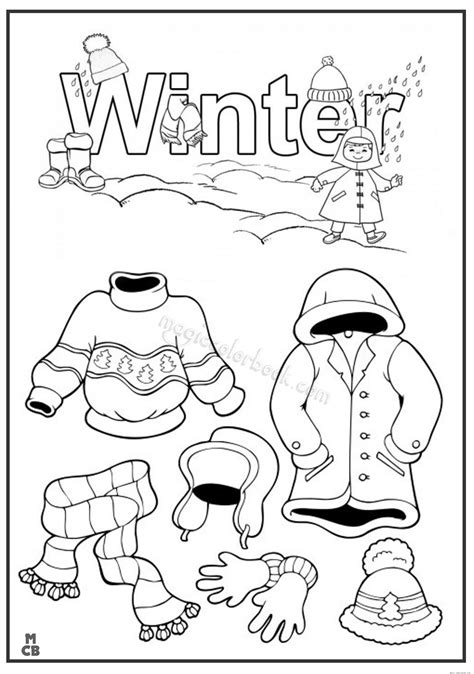 Winter Clothes Coloring Pages at GetDrawings | Free download