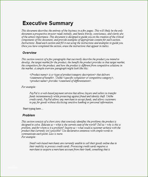 10 Exceptional Executive Summary Template Pdf | 2020 Template for Free | Executive summary ...