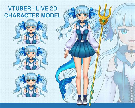 Live 2D Vtuber Character Model Design Custom Character - Etsy UK