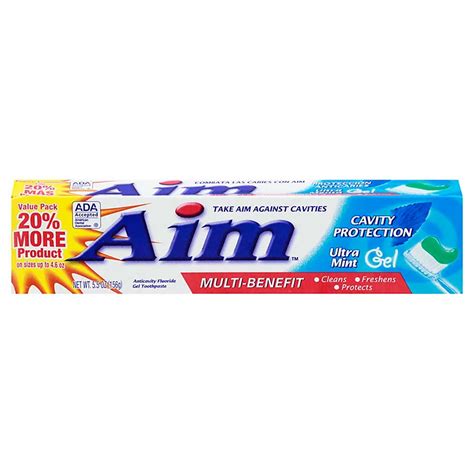 Aim Multi-Benefit Gel Toothpaste, Ultra Mint - Shop Oral Hygiene at H-E-B