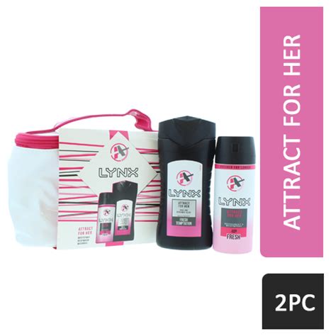 Lynx Attract For Her Gift Set 3pc With Wash Bag | Online Pound Store