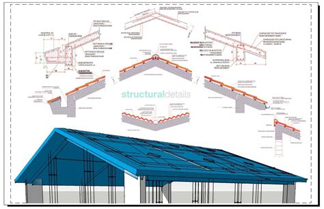 Reinforced Concrete Pitched Roof Bundled Construction Details