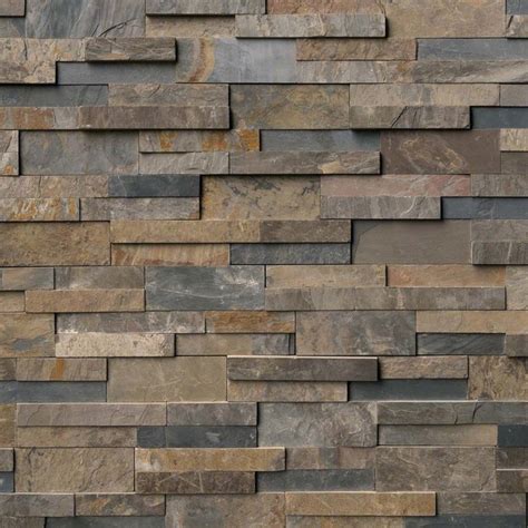 Rustic Gold Slate Stacked Stone Splitface Panels, 6x24 Panel, 10 Sq.Ft ...