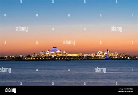 ABU dhabi's emirates palace at night Stock Photo - Alamy