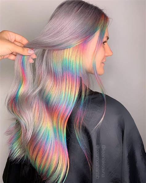 Rainbow Hair Coloring Transforms Ordinary Locks Into Shimmering Prism ...