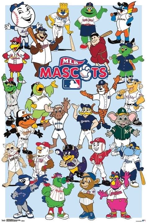 Mlb_ - Mascots Poster Print (22 x 34) in 2021 | Poster prints, Mascot, Sport poster