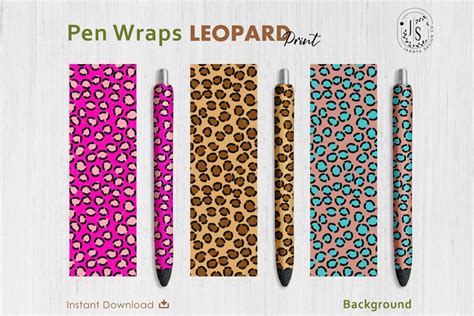 Free Sublimation download - Leopard Print Pen Wraps PNG File Set, Pen ...