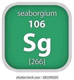 Seaborgium Material On Periodic Table Part Stock Illustration 282190325 ...