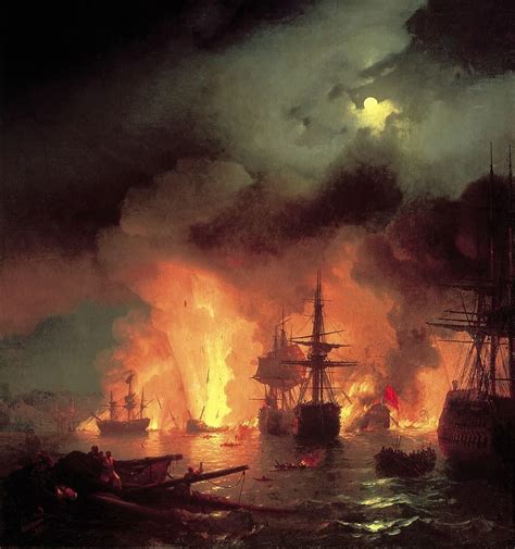 Battle of Chesma Ivan Ivazovsky #ivanaivazovsky #aivazovsky #art #artist #arte #artsy #painting ...