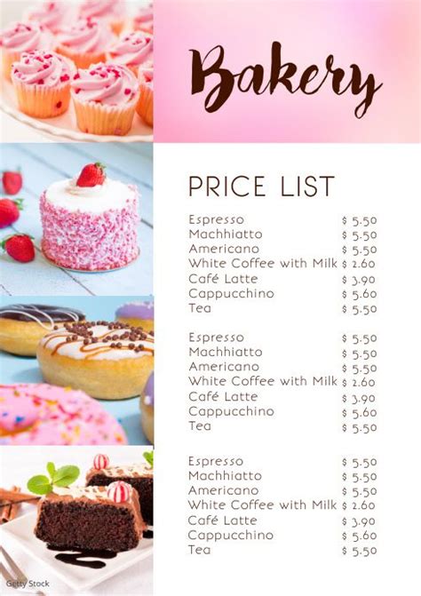 4,680+ bakery menu Customizable Design Templates | PosterMyWall ...