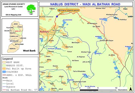 Nablus Map - Palestine