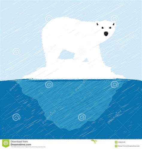 Polar bear on iceberg stock vector. Illustration of floe - 29852549