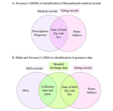 Reidentification examples with deidentified data. In both examples, the... | Download Scientific ...