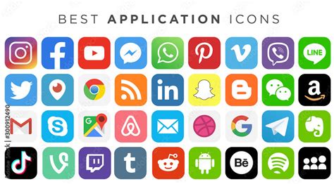 application logos เวกเตอร์สต็อก | Adobe Stock