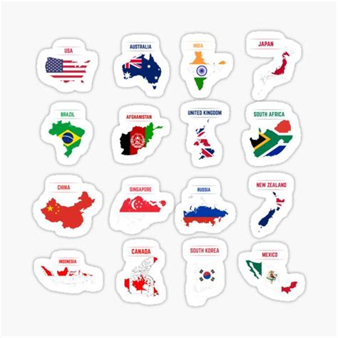 "Country with flag collection" Sticker for Sale by abhishekarts | Redbubble