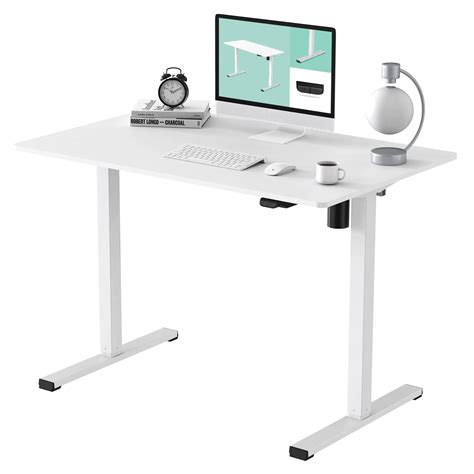 FLEXISPOT White Standing Desk 48 x 24 Inches Height Adjustable Desk ...