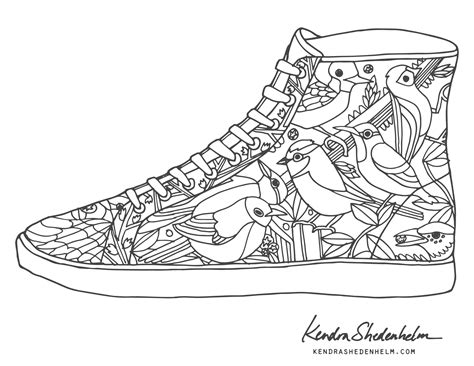 Birds, doodles, shoes and FREE coloring pages! — Kendra Shedenhelm