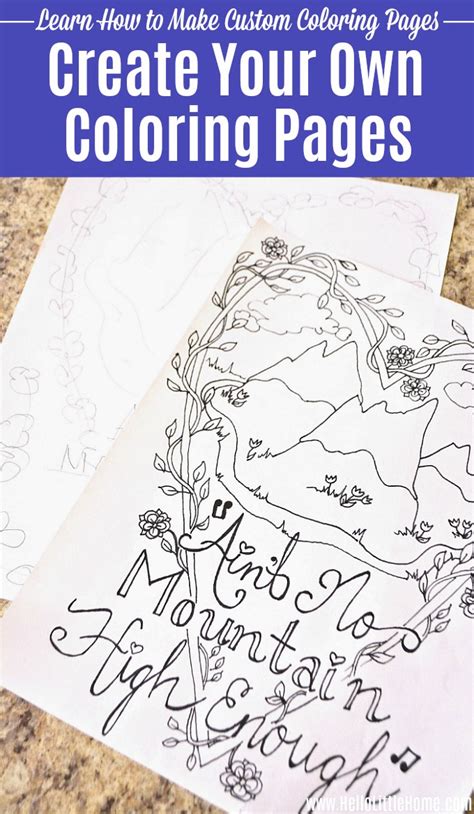 Create Your Own Coloring Pages ... Step-by-Step Guide | Hello Little Home