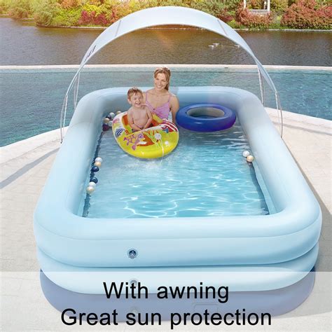 Large Size Inflatable Swimming Pool,Wireless Auto Inflatable Family Water Pool,can accommodate 3 ...