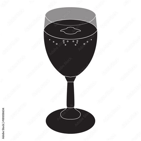 Isolated cocktail silhouette Stock Vector | Adobe Stock