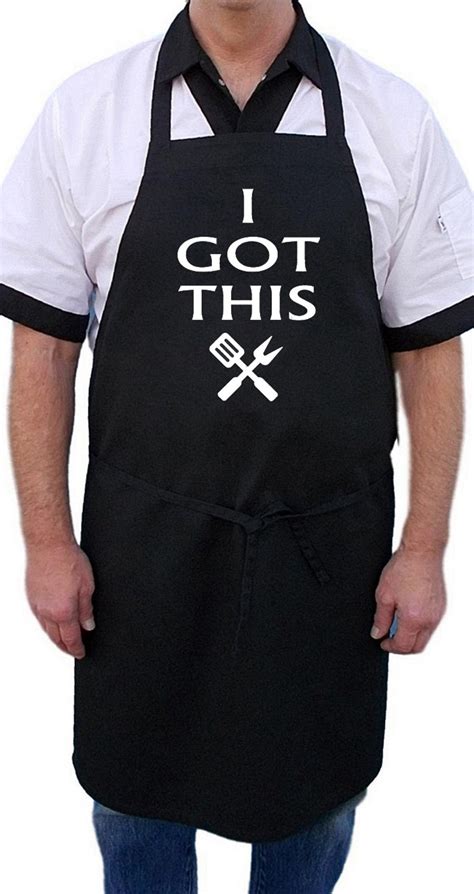 Funny BBQ Apron I GOT THIS, Black Grilling Aprons For Men And Women ...