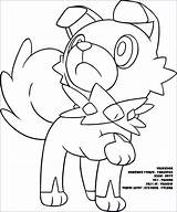 Pokemon Rockruff Coloring Page Sketch sketch template
