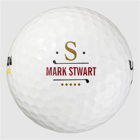 golfplayer custom monogram golf balls | Zazzle