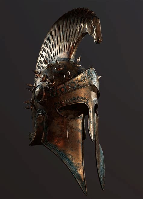 Corinthian inspired fantasy helmet by Etienne DEROT | Arte antica greca, Guerriero spartano ...