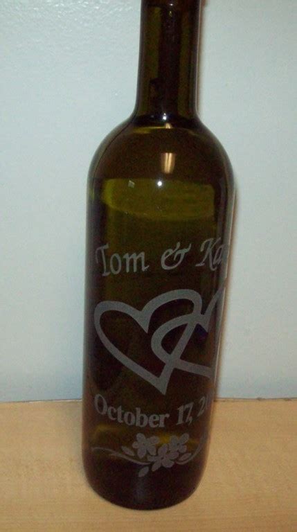 etched wine bottle wedding gift | Glass Etching Secrets: Learn to ...