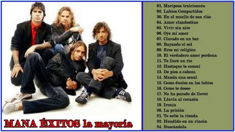 MANA EXITOS Sus Mejores Canciones Mana (30 Grandes Éxitos) - YouTube