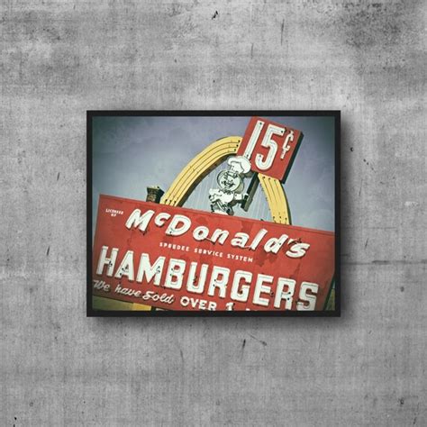 McDonald's Vintage Sign Photography Print | Etsy