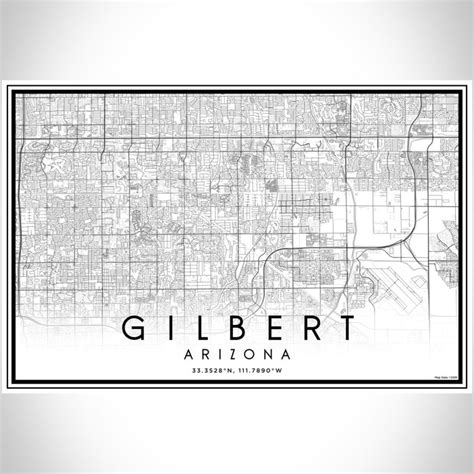 Gilbert - Arizona Map Print in Classic — JACE Maps