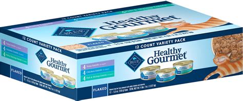 BLUE BUFFALO Healthy Gourmet Variety Pack with Flaked Tuna, Fish & Shrimp, & Chicken Adult ...