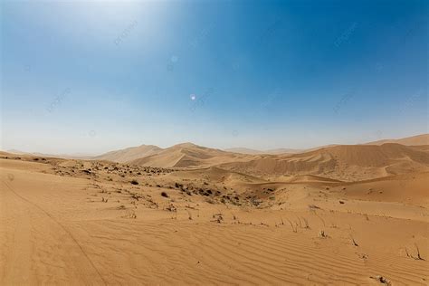 Badain Jaran Desert Scenery Map Background, Sandstorm, Blue Sky, Blue Background Image And ...