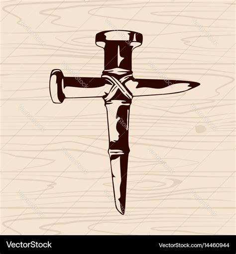 Cross of nails Royalty Free Vector Image - VectorStock