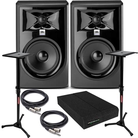 JBL 305P MkII Powered 5" Studio Monitor Pair with Isolation Pads, TRS ...