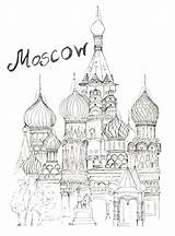 Moscow Coloring Page For Kids  Explore The Architectural Beauty Of Russia sketch template