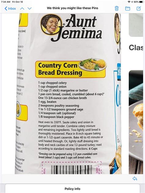 aunt jemima cornbread recipe for dressing - Lorita Wentz